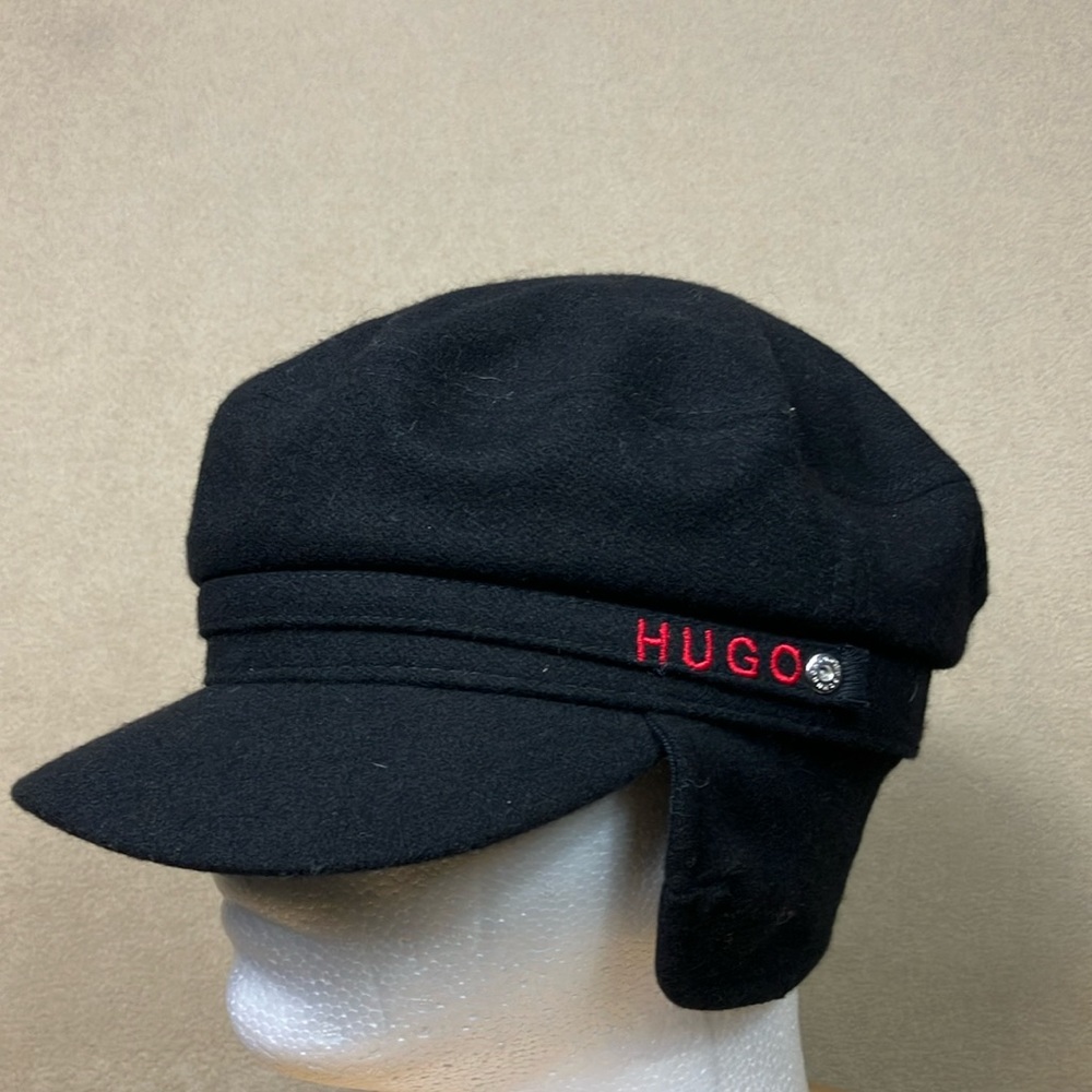 Hugo Boss Wool Blend Unisex School Newsboy Winter Cap Hat size L